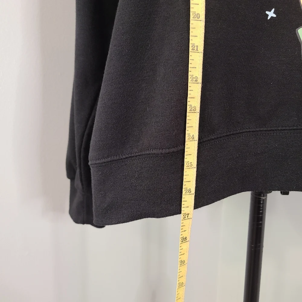 Disney Tinkerbell Peter Pan Black Crew Neck Long Sleeve Cozy Sweatshirt Woman XL - Picture 7 of 7